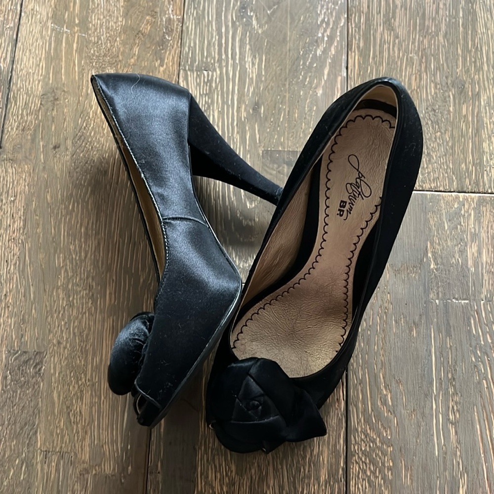 BP by Nordstrom Satin Peep Toe Heels. Size 5.